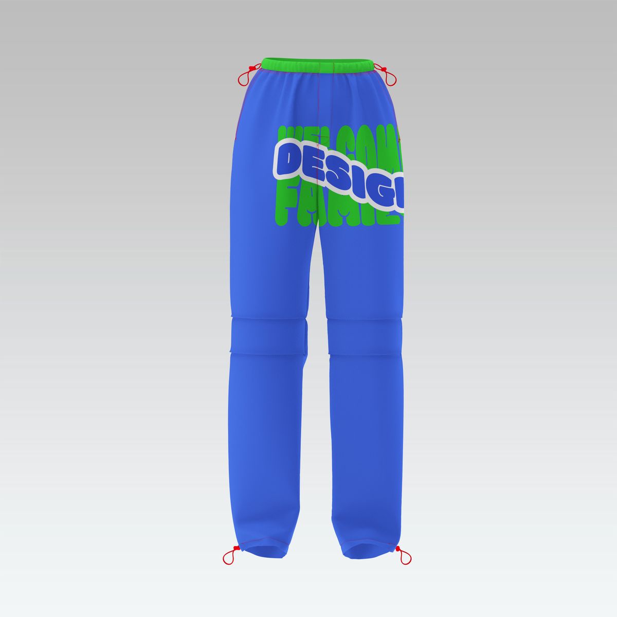Ladies Parachute Pants Smart Mockup | ApparelSmartMockup | FittDesign