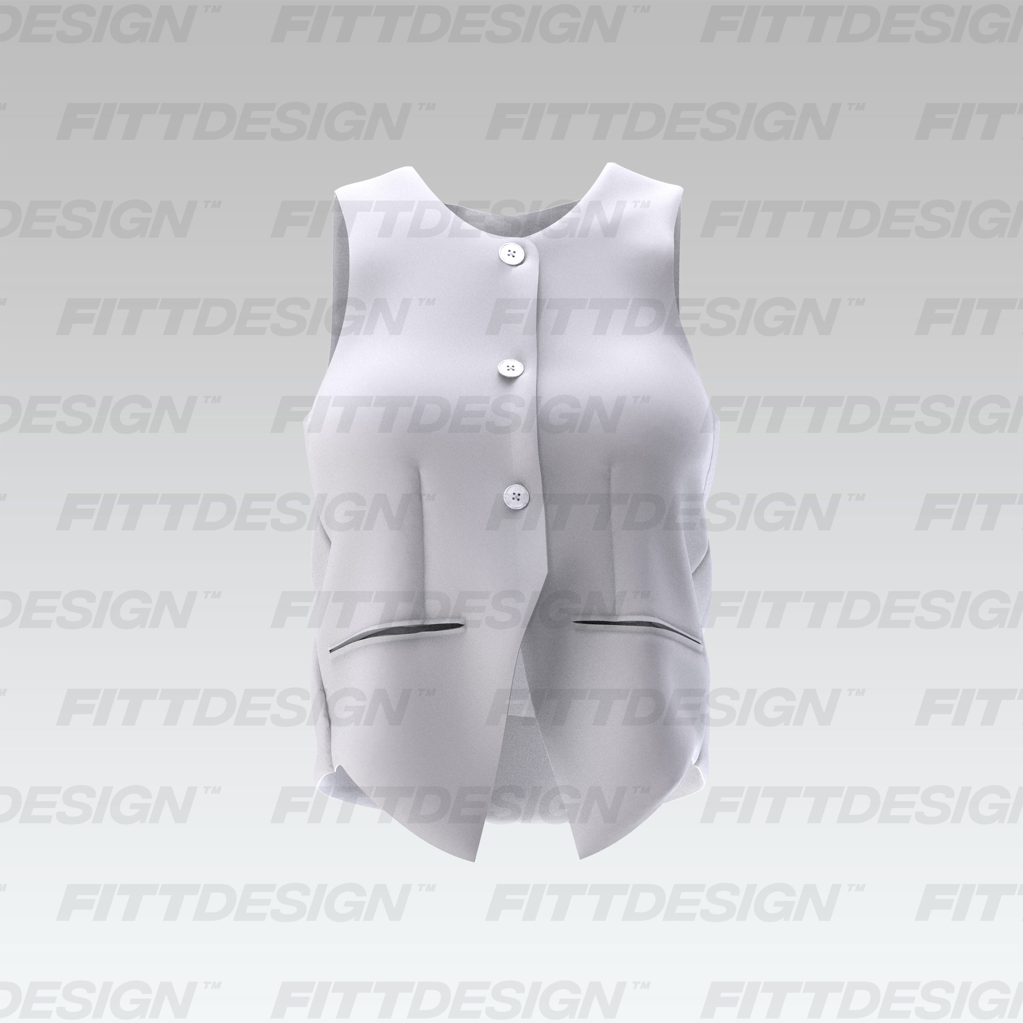 Ladies Tailored Button Up Vest Smart Mockup, ApparelSmartMockup