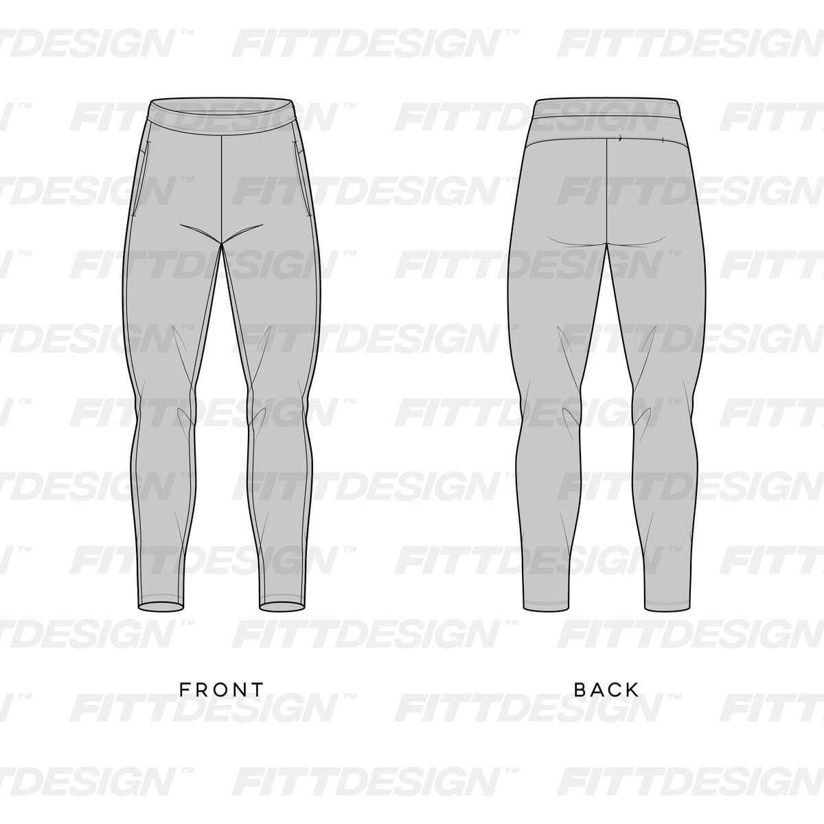 Mens Tapered Soccer Training Pants Tech Pack | TechPackTemplate ...