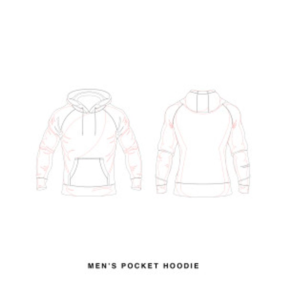 Download Men's Pocket Hoodie Vector Template Mock Up & Tech Pack ...