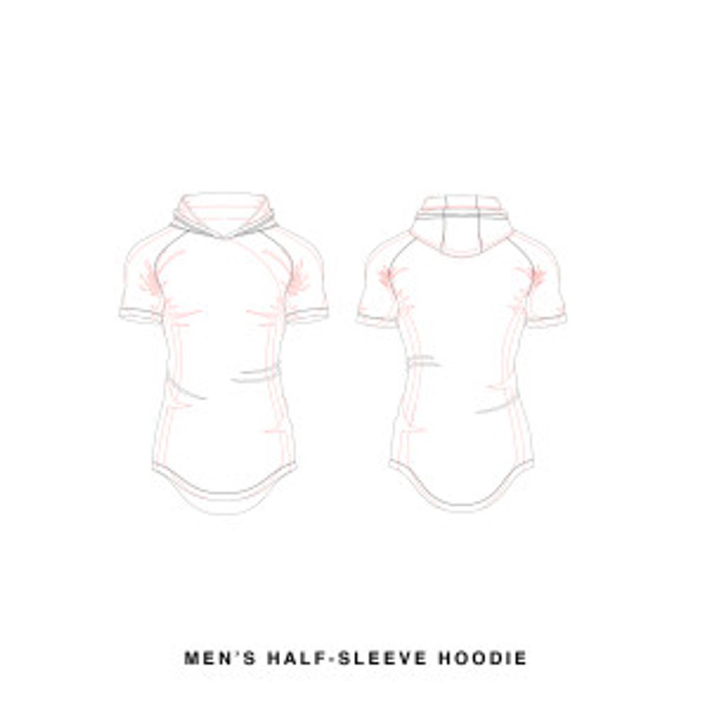 Download Men's Halfsleeve Hoodie Template Vector Template Mock Up ...