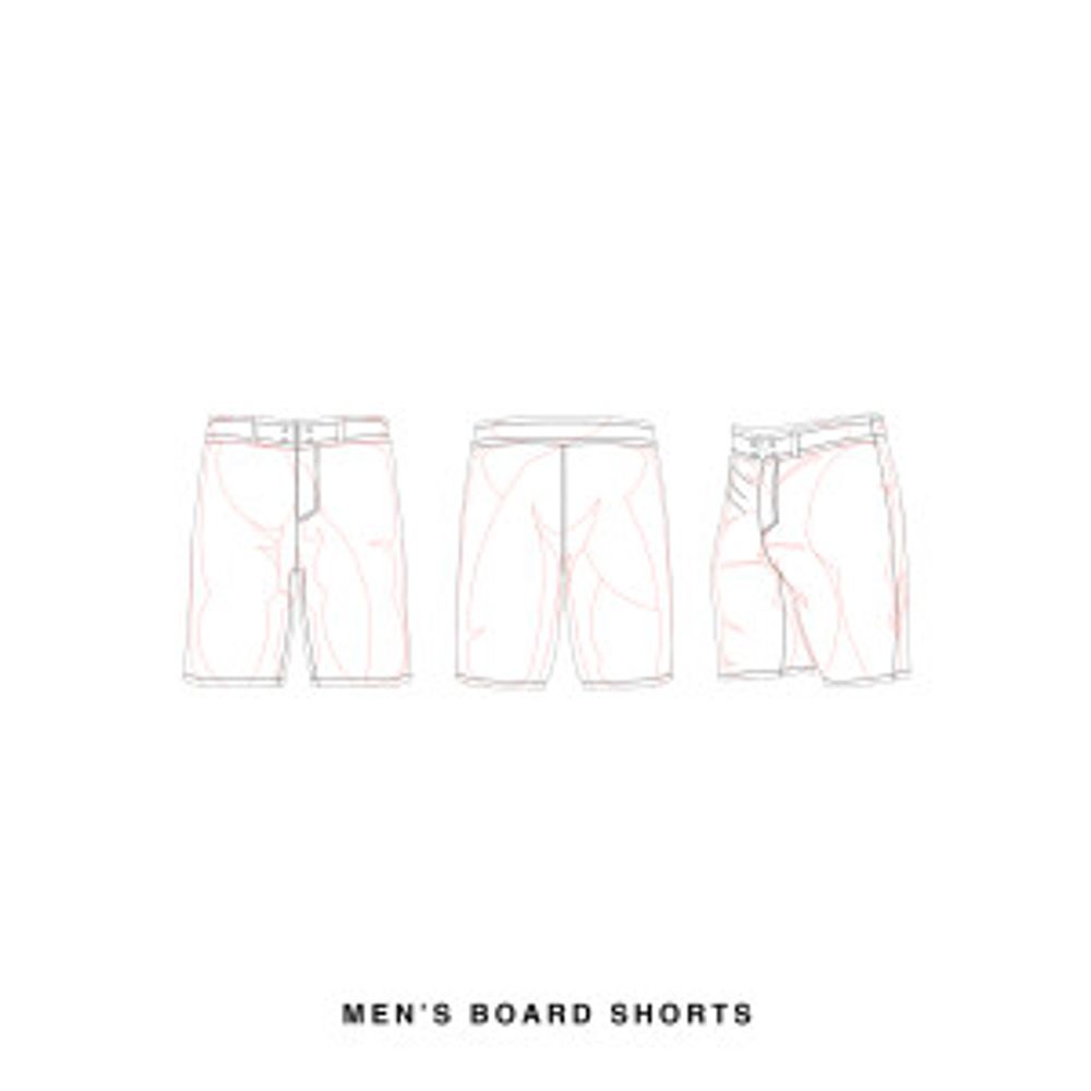 Download Men's Board Shorts Template Vector Template Mock Up & Tech ...