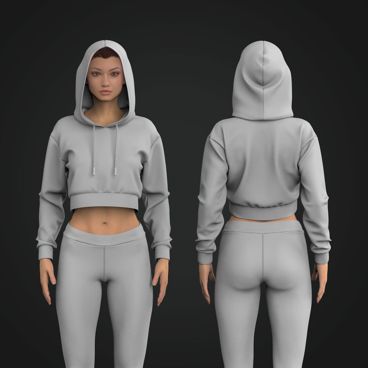 Ladies Woven Tear Away Pants, TechPackTemplate