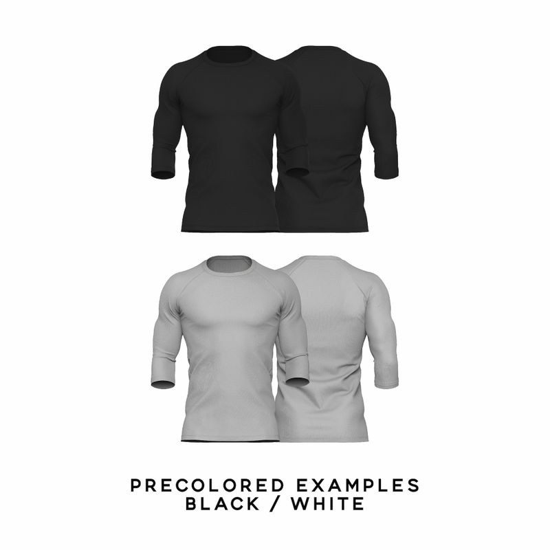 Download Mens Raglan Sleeve Quarter Zip V4 Vector Template Mock Up Tech Pack Fittdesign