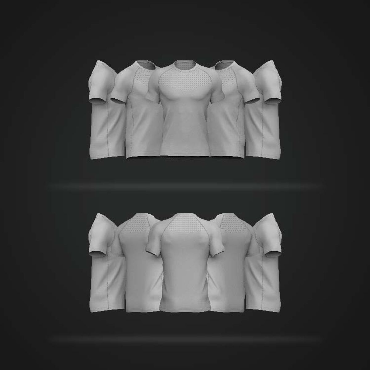 Mens Seamless Compressed Short Sleeve Tee | TechPackTemplate | FittDesign